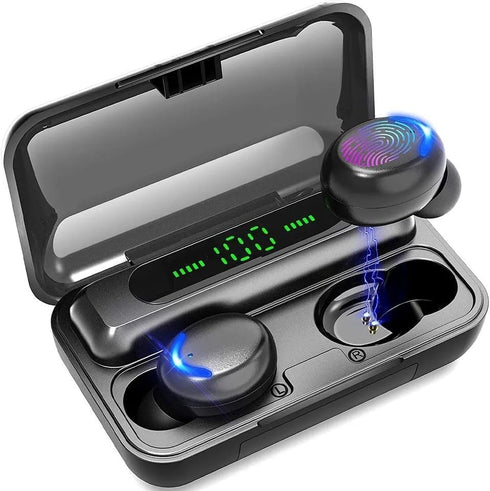 Wireless Earbuds with Large Charging Case, IPX5 Waterproof, Hi-Fi Stereo Sound, Touch Control for Active Lifestyle