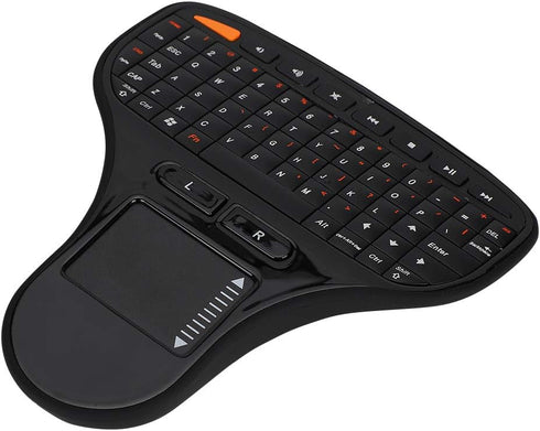 Hilitand 2 in 1 Multimedia Keyboard with Trackball Mouse and Touchpad, Mini QWERTY Keyboard for TV Box, Laptop, Computer