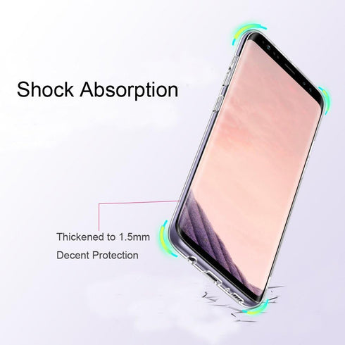 Unov Case for Galaxy S8, Clear Soft TPU Shock Absorption Slim Protective Back Cover with Floral Design (Flower Bouquet)