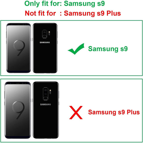 LeYi Purple Case for Samsung S9, 3 in 1 Full Body Shockproof Rubber Dustproof Rugged Protection Phone Cover