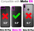 Motorola Moto E6 Wallet Phone Case with Tempered Glass Screen Protector, Leather Flip Cover, Card Holder Stand, Dark