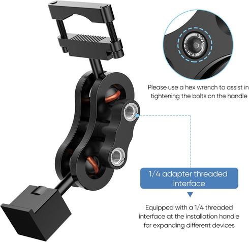 Radar Detector Mount Rearview Mirror Bracket for Car Truck, Aluminum Rearview Mirror Rod Mount for Escort Max360c Max 3