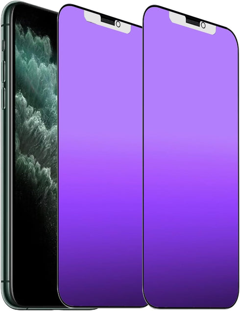 2 PCS Anti-Blue Privacy Matte Tempered Glass for iPhone 11 Pro Max, Anti-Glare Anti-Spy Screen Protector Film 6.5 inch
