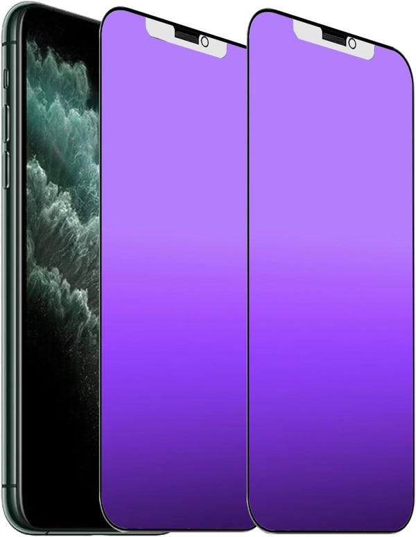 2 PCS Anti-Blue Privacy Matte Tempered Glass for iPhone 11 Pro Max, Anti-Glare Anti-Spy Screen Protector Film 6.5 inch