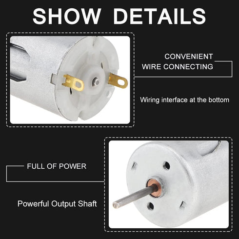 ChgImposs 5PCS R280 12-24V 24000RPM DC Motor High Speed Micro Motor for DIY Toys Mini Fans Juicer Water Pump Beauty