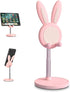 Cell Phone Stand, Adjustable Bunny Phone Holder for Desk, Cute Rabbit Design, Compatible with All Mobile Devices