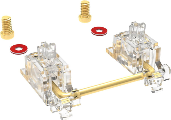 Stabilizer V2, Screw in Stabilizers with 2u 6.25u 7u Wires for Mechanical Keyboards (V2 Clear 100% Kit)