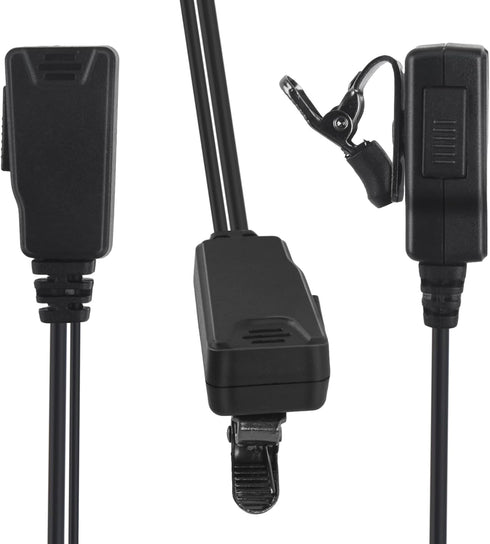 3.5mm Threaded Ear Piece Ptt Mic, G Shape Headset for Yaesu Standard Horizon VX-6R VX-7R Walkie Talkie