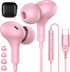 USB C Headphones for iPhone 15 Plus/Pro Max, Samsung S24+ S23 FE S22 S21 Ultra Flip, Magnetic Wired Earbuds Noise