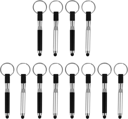 Mikikit Stylus Pen with Keyring, 12 Pcs Stylus Pens for Touch Screens Keychain