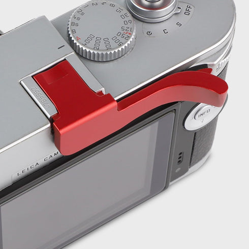 Haoge THB-M24R Metal Hot Shoe Thumb Up Rest Hand Grip for Leica M Typ240, M262, M-D, Red