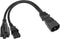 C14 to C13+NEMA 5-15R Y Splitter Power Cord, YACSEJAO 10A/250V IEC 320 Single Male to C13 + NEMA 5-15R (1FT/30CM)