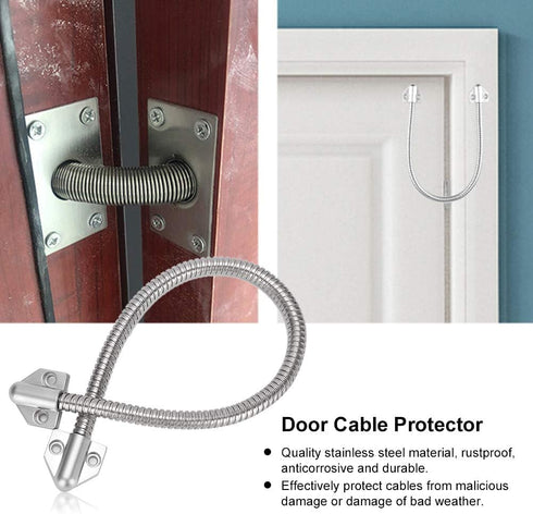 Armored Door Cord, 17.7 Electrified Commercial Exit Doors Security Alarmed Wire Conduit Cover for Access Control System