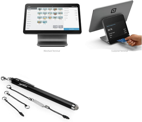 BoxWave Stylus Pen for Square Register - Fiber Tip EverTouch Capacitive Stylus - Jet Black
