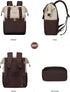 LOVEVOOK Laptop Backpack for Women, 15.6 Inch Work Bag with USB Port, 2PCS, Apricot-Coffee