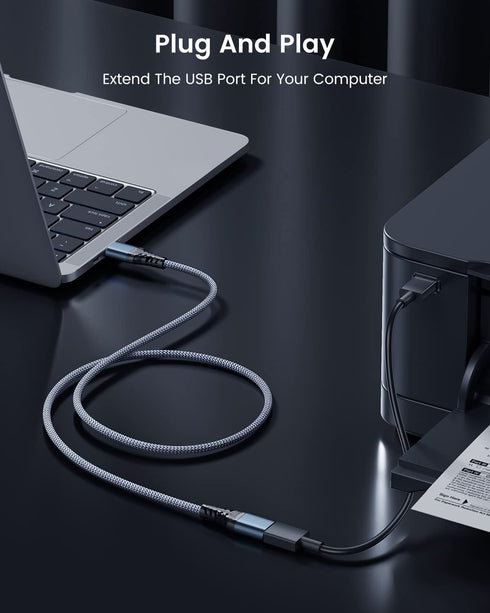 ANDTOBO USB Extension Cable 3.3ft, USB 3.0 Type A Male to Female Extender Cable, High-Speed Data Transfer 5Gbps for