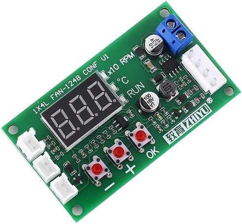 DONGKER Fan Temperature Controller Module, DC 12V 24V 48V 4-Wire PWM Driver Module for PC Fan/Alarm