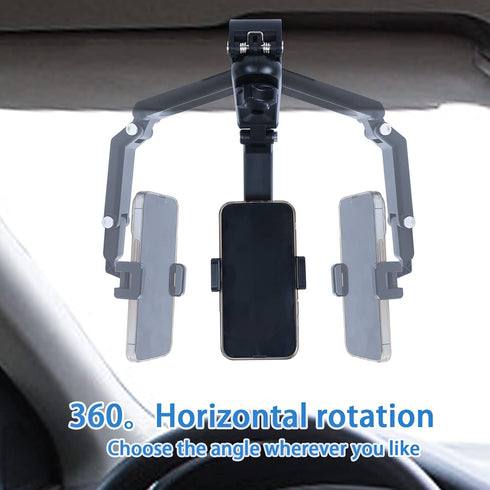 Cell Phone Holder for Car Mount Clip for Car Cellphone 360° Rearview Holder for Car Sun Visor Perfectly for iPhone Pro,