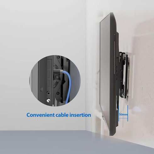 Tilt TV Wall Mount for Most 32-68 Inch TVs, Universal Low Profile VESA Mount with Loading Capacity 132lbs