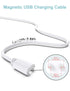Bicmice 2.6Ft Magnetic USB DC Charger Cable Replacement Cord - White (5mm/0.2in)