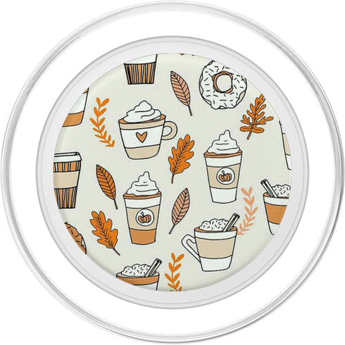 Pumpkin Spice Latte Fall Leaves Holidays Coffee Donuts PopSockets PopGrip for MagSafe
