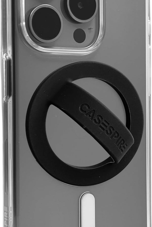 Magnetic Silicone Comfy Loop Grip Phone Holder, Compatible with MagSafe for iPhone 15/14/13/12 Series, Black