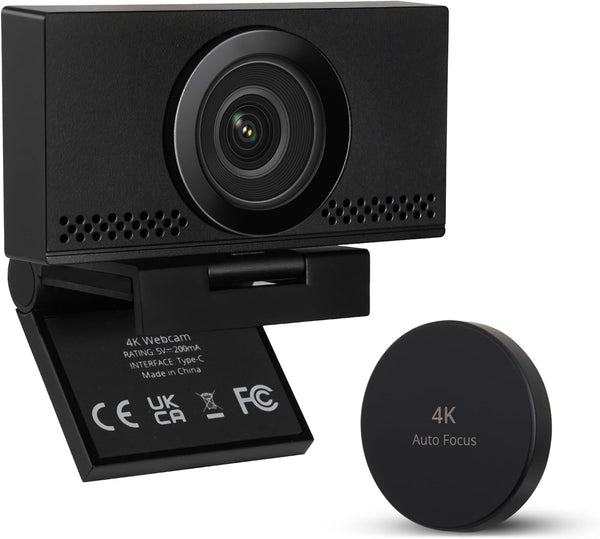 MEGREZ 4K Webcam with Microphone, AutoFocus HD USB C Web Camera with Privacy