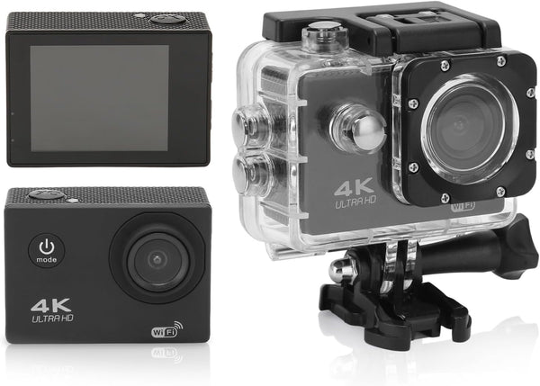 Sanpyl 4K 30FPS 16MP Action Camera, Ultra HD 30M Underwater Sports Camera with