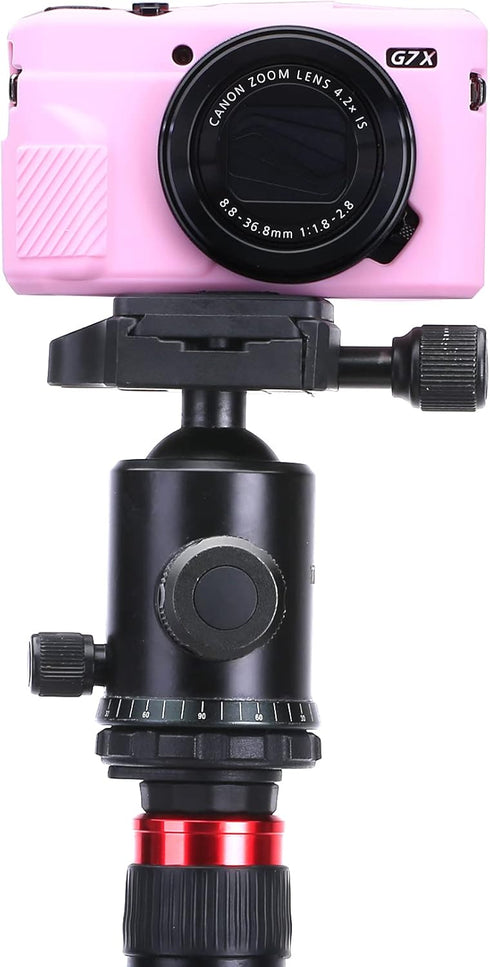 Pocoukate Silicone Camera Body Case for Canon G7X/G7X Mark II/Mark III with Optical Screen Protector