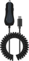 Cellet Fast Charging 15Watt Dual USB Port Car Charger with 4ft Type-C Cable, High Powered 3Amp