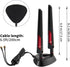 eifagur 7 9dBi 7 WiFi Antenna Magnetic Base Antenna with RP-SMA Male Connector for WiFi Router PC Desktop Computer