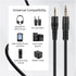 TNP 2.5mm to 3.5mm Adapter Cable (3FT) - Bi-Directional Male to Male Stereo Audio Jack Extension Converter