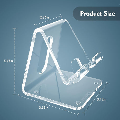 KBPNO 16 15 14 13, Acrylic Phone Stand, Portable Clear Cell Phone Stand, Compatible with Phone Android Smartphone, Pad