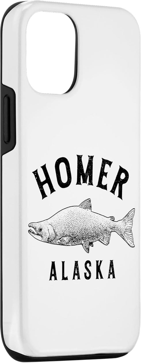 We Love Homer Alaska - Apparel & Gifts 12/12 Homer Alaska Sockeye Salmon Fishing Souvenir Case for iPhone Pro