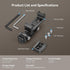 SMALLRIG Universal Phone Tripod Mount, Metal Cell Phone Mount with Cold Shoe and M4 Screws for DJI Stabilizers