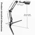 MLSAC Overhead Phone Mount with LED Light, Phone Stand for Recording, Adjustable Tabletop Stand for Live Streaming