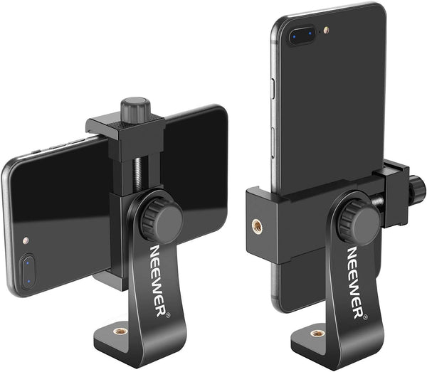 Neewer Smartphone Holder Vertical Bracket - 1/4-inch Tripod Mount Phone Clip Tripod Adapter for iPhone 13/13 Pro/13 Pro