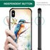 CARLOCA iPhone XR Case Compatible, Watercolor Bird Dragonfly Pattern Design, Shockproof Anti-Scratch Case for Girls,