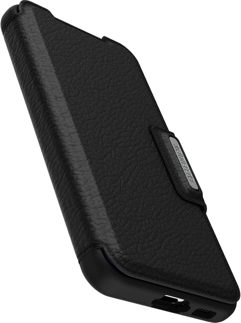 OtterBox S23 Galaxy Strada Series Case - Shadow (Black), Card Holder, Genuine Leather, Pocket-Friendly, Folio case