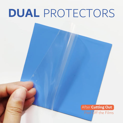 Thermal Pad 6W/mK 4 Pack, 100x100mm, 0.5mm, 1mm, 1.5mm, 2mm Silicone Cooling Pad, Non-Conductive Heat Resistance for