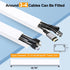 RAZCC Cord Hider, 315 Inch Cable Cover Raceway Kit for Cable Management, 20 Pack Wire Hider, White