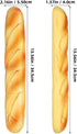 2PCS 13.6" Homoyoyo Realistic Fake Bread Long Artificial French Bread Loaves Soft Squishy PU Golden Color - Fake Food
