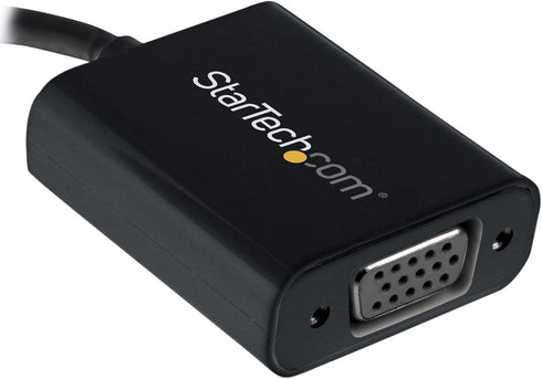 StarTech.com USB-C to VGA Adapter - 1080p Video Converter for MacBook Pro - Black - Type-C to VGA Dongle (CDP2VGA)