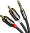 UGREEN 3.5mm to RCA Cable, 6.6FT RCA Male to Aux Audio Adapter for Phone Speaker MP3 Tablet HDTV