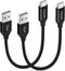 etguuds 1ft USB Type C Cable 2-Pack, 4.2A Fast Charging, Braided, Compatible with Samsung Galaxy S20, S10, Note 20,