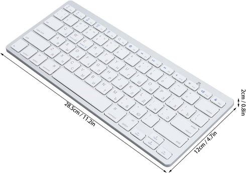 Silent Slim Bluetooth Keyboard for iOS, Android, Windows, Smart TV, and BT Devices (Russian)