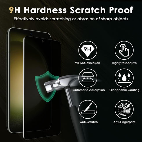 Privacy Screen Protector for Samsung Galaxy S24 Plus 6.7, Tempered Glass with Easy Installation Frame Tool