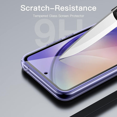 JETech 2-in-1 Shockproof Case for Samsung Galaxy A54 5G 6.4" with Clear Back & 2-Pack Tempered Glass Screen Protectors