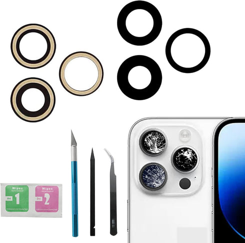 14 Pro Back Rear Camera Lens Glass Replacement for iPhone 14 Pro and iPhone 14 Pro Max with Pre-Installed Adhesive and