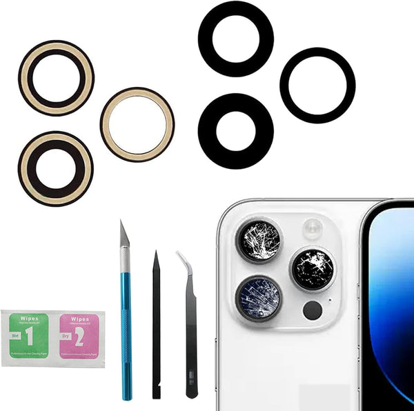 14 Pro Back Rear Camera Lens Glass Replacement for iPhone 14 Pro and iPhone 14 Pro Max with Pre-Installed Adhesive and